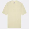Law of the Sea Yohei knitted polo vanilla 10060-502