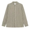 Les Deux kristian linen b.d. shirt olive night/ivory LDM410150-522215