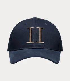 Les Deux Baseball Cap Suede II dark navy/mountain grey LDM702003-460335