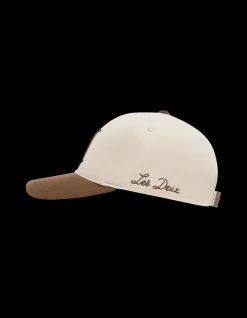 Les Deux Contrast Baseball Cap Ivory/Ebony Brown LDM702057-215856