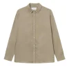 Les Deux Kristian linen bd shirt dark sand LDM410150-810810