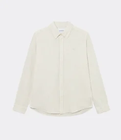 Les Deux Kristian Linen B.D. Shirt light ivory walnut LDM410150-218855