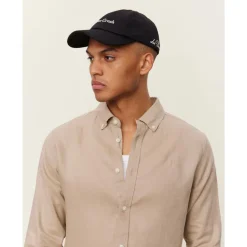 Les Deux Kristian linen bd shirt dark sand LDM410150-810810