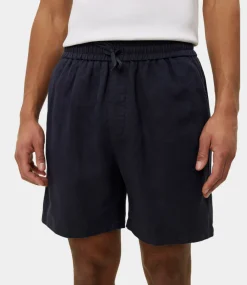Les Deux otto linen shorts dark navy 1000094-460