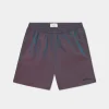 Les Deux smith shiny tech shorts oil green 1000130-517