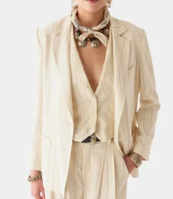 Maison Hotel Diplomatico paddy blazer ecru stripes DIPLOMATICO