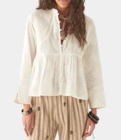 Maison Hotel Mosaique ariana blouse ivory MOSAIQUE