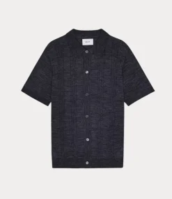 NN.07 Thor SS knitted shirt 6584 Deep Navy 2526584695-213