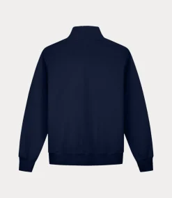 Olaf block zip mock neck navy M200201-NAVY