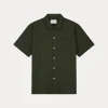 Olaf Olaf seersucker shirt ss dk green M170303-DK GREEN