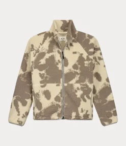 Olaf pixel fleece jacket bark M190506-BARK