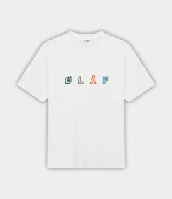 Olaf sans embro logo tee optical white M200105-OPTICAL WHITE