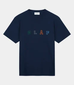 Olaf sans embro logo tee navy M200105-NAVY