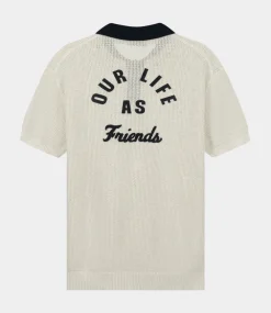 Olaf varsity polo knit ss off-white M200704-OFF-WHITE