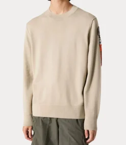 Parajumpers braw crew neck sweater sand 25SMPMKNRK01-0550