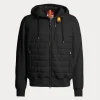 Parajumpers Man fleece/nylon hooded jacket black 25SMPMHYFP01-0541