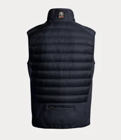 Parajumpers Man fleece/nylon vest blue navy 25SMPMHYWU03-0316