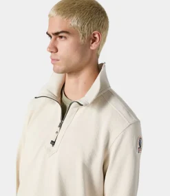 Parajumpers Parajumpers lenard crew neck sweatshirt antique white 25SMPMFLGR05-0329