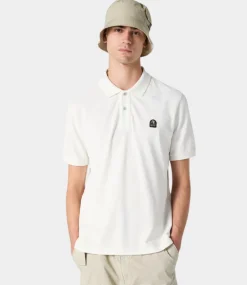 Parajumpers patch polo white 25SMPMPOPO02-0501