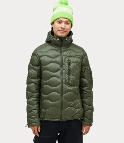 Peak Performance helium utility down hood jacket pine needle olive G79848020