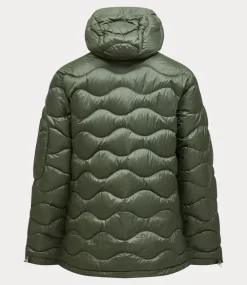 Peak Performance helium utility down hood jacket pine needle olive G79848020