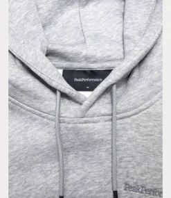 Peak Performance Original small logo hood med grey melange G79589060