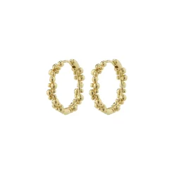 Pilgrim SOLIDARITY recycled medium bubbles hoop earrings gold-plated 262242013