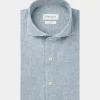 Profuomo Shirt l/s mid blue PPWH10020C-BLUE
