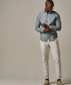 Profuomo Linen Shirt green PPVH10027-GREEN