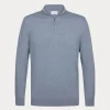Profuomo Polo l/s blue PPWJ10007D-BLUE