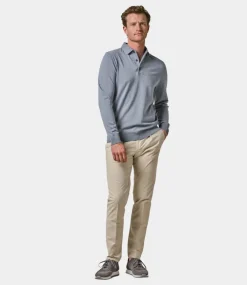 Profuomo Polo l/s blue PPWJ10002D-BLUE