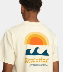 Revolution Printed t-shirt offwhite 1394 DOW-OFFWHITE