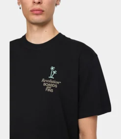 Revolution Printed t-shirt black 1394 FIN-BLACK