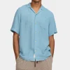 Revolution Short-sleeved cuban shirt blue 3163-BLUE
