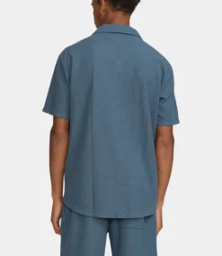 Revolution Short-sleeved cuban shirt blue 3177-BLUE