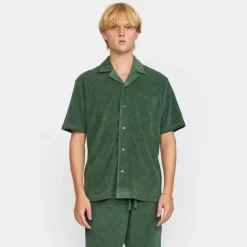 Revolution Terry Cuban Shirt Dustgreen 3823-Dustgreen