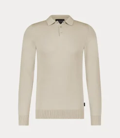 Saint Steve Berend polo l/s sand 19478-20007