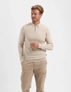 Saint Steve Berend polo l/s sand 19478-20007