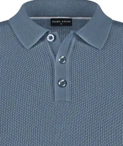Saint Steve Stanley polo s/s iron blue 231222-70028