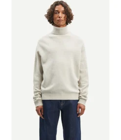 Samsoe Samsoe Isak knit turtleneck 15010 silver lining