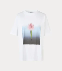 Samsoe Samsoe Saeira t-shirt 6024 blurred tulip white F25100136-CLR002062