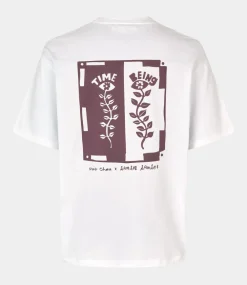 Samsoe Samsoe Satime tee white time U25100021-CLR002139