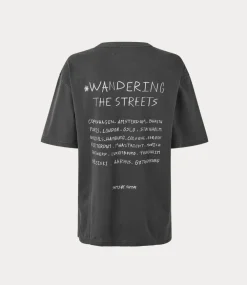 Samsoe Samsoe Sawandering t-shirt 15489 black wandering U25100024-CLR002138