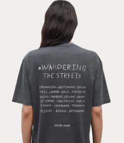 Samsoe Samsoe Sawandering t-shirt 15489 black wandering U25100024-CLR002138