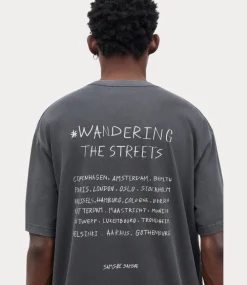 Samsoe Samsoe Sawandering t-shirt 15489 black wandering U25100024-CLR002138