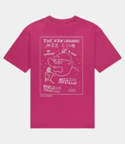 The New Originals Freddy poster tee beetroot purple FREDDY-PURPLE