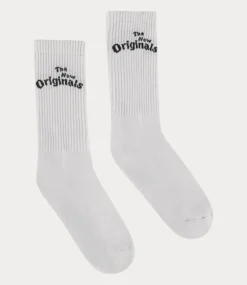 The New Originals Workman socks white navy 600WMRE24-627