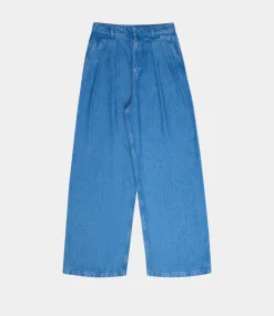 The New Society Micenas pant mid blue denim S25WPA14C6