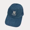 The New Society Woman cap mid blue denim S25WCA1C6