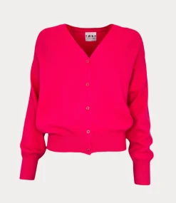 Twins Gilet col boutons neon pink KN2304